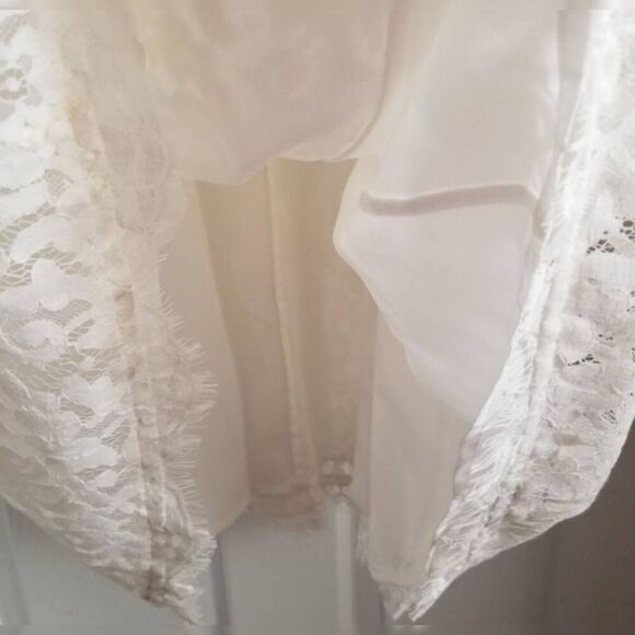 Joie Nicolina White  Mini Dress size Small Eyelash Lace V-Neck - Picture 14 of 14